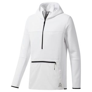 Bluza Z Kapturem Męskie Reebok Thermowarm Control Białe PL 74JQHFB